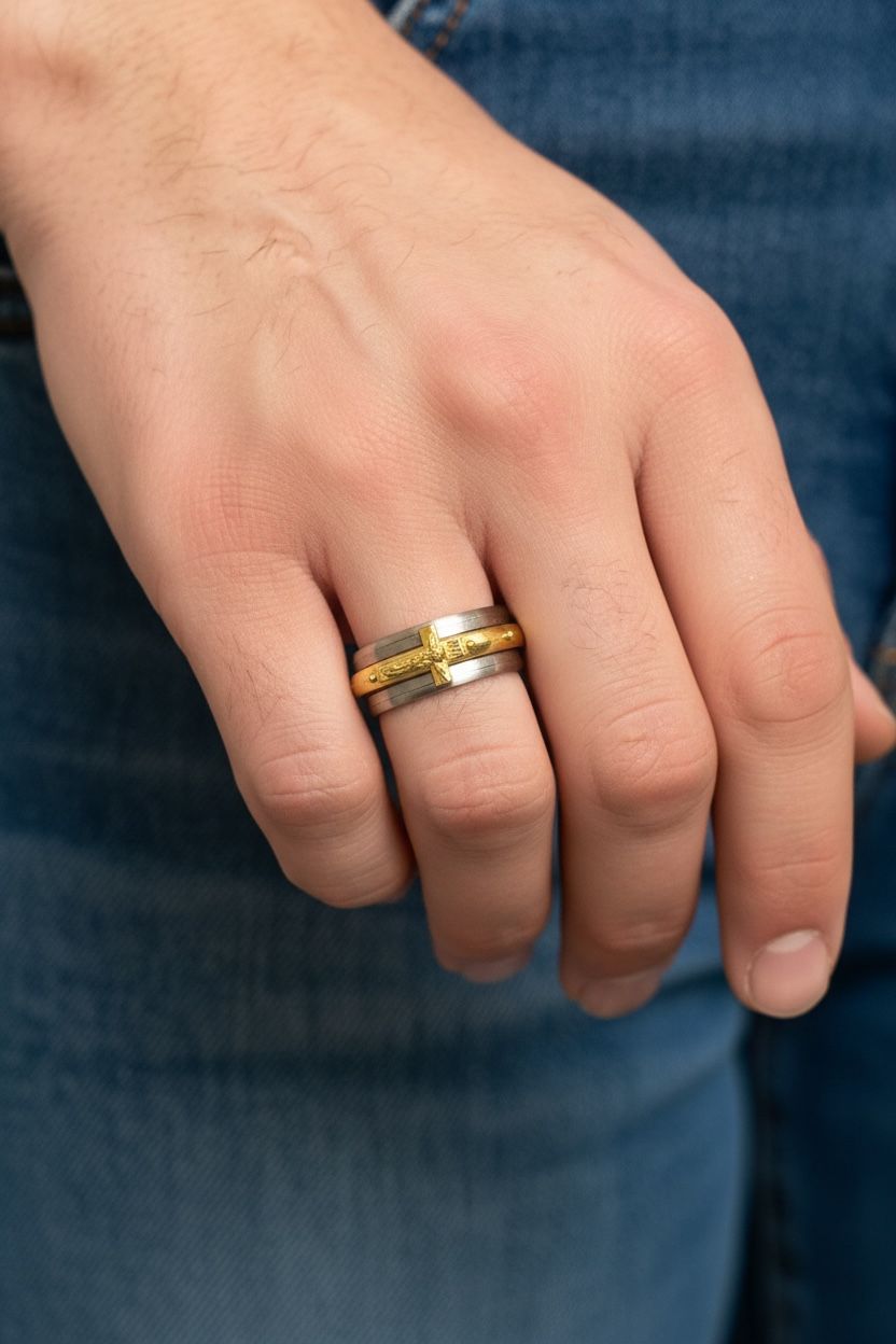 Anello Croce Oro