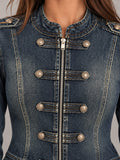 Giacca in denim stile militare