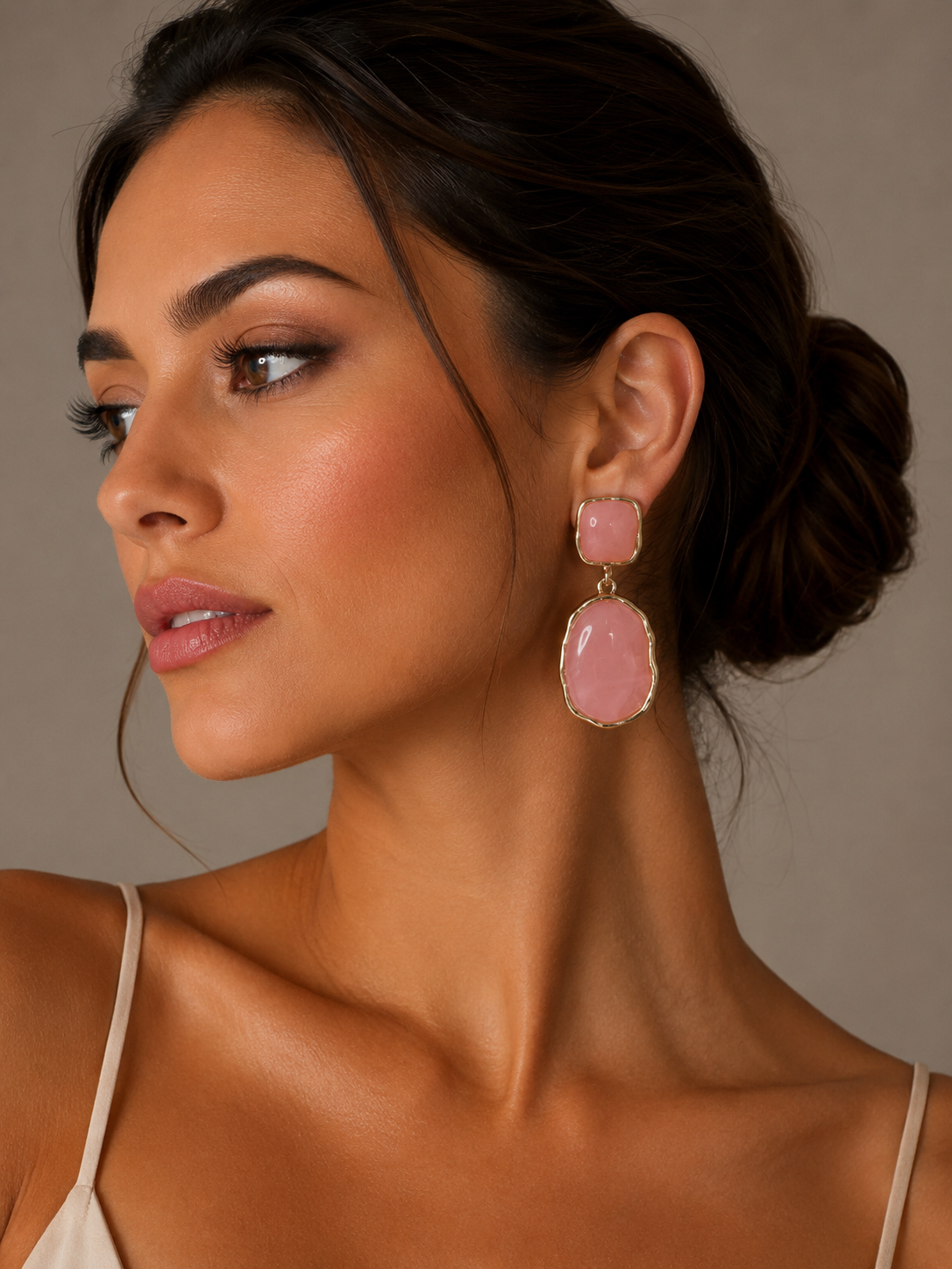Orecchini Rosa Cipria