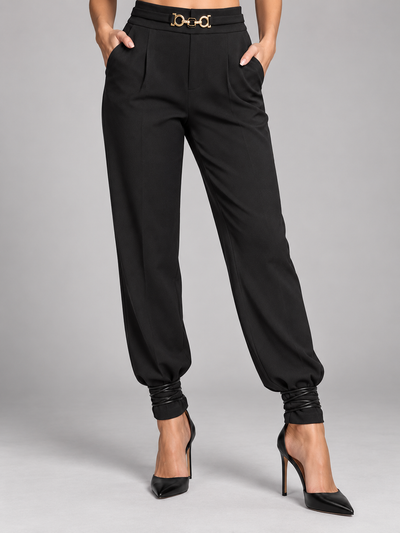 Pantalone Elegante con Fibbia Gioiello