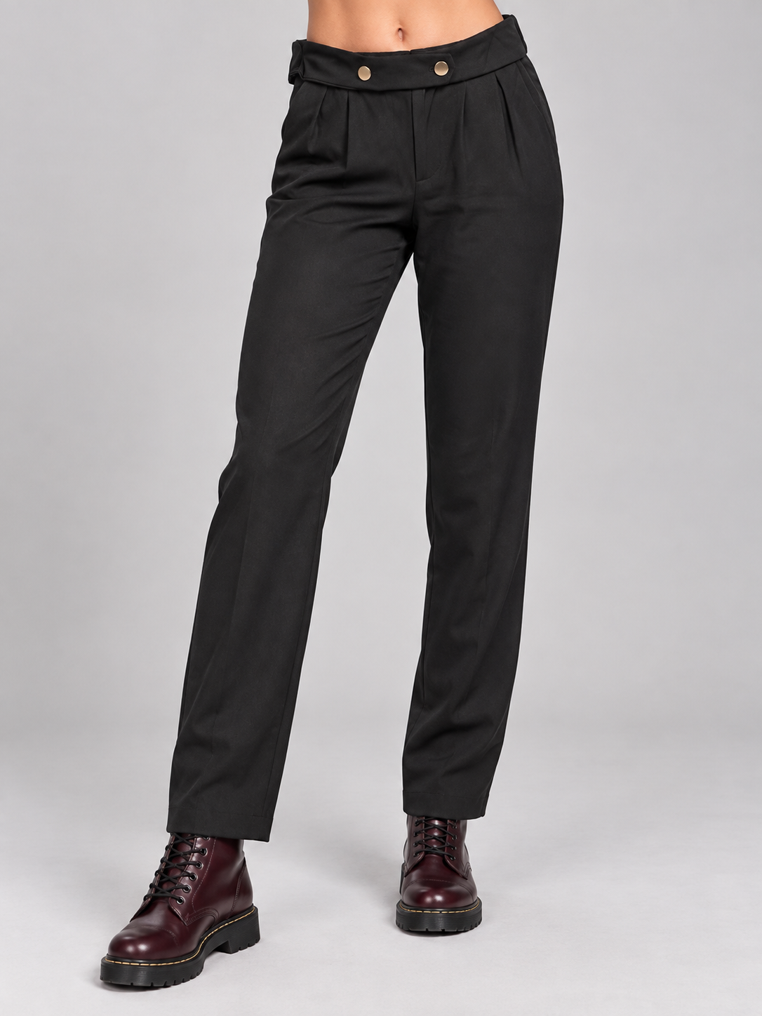 Pantalone Slim con Cintura Gioiello