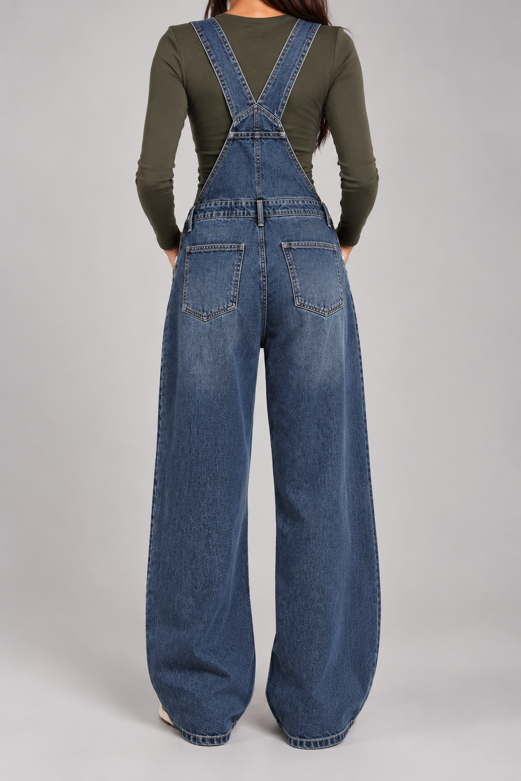 Salopette Jeans Donna Wide Leg
